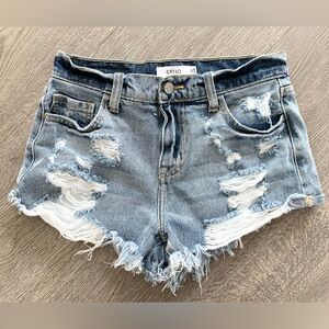 Cello Distressed Denim Shorts